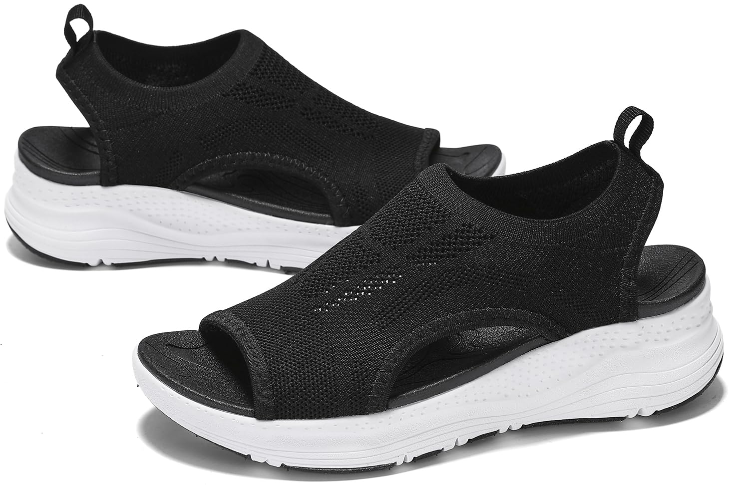 Womens Comfortable Orthopedic Sandals Arch Support Ladies Walking Sport Athletic Sandals Open Toe Slip On Plantar Fasciitis Platform Dress Sandal 2 Inches Heel-image-8
