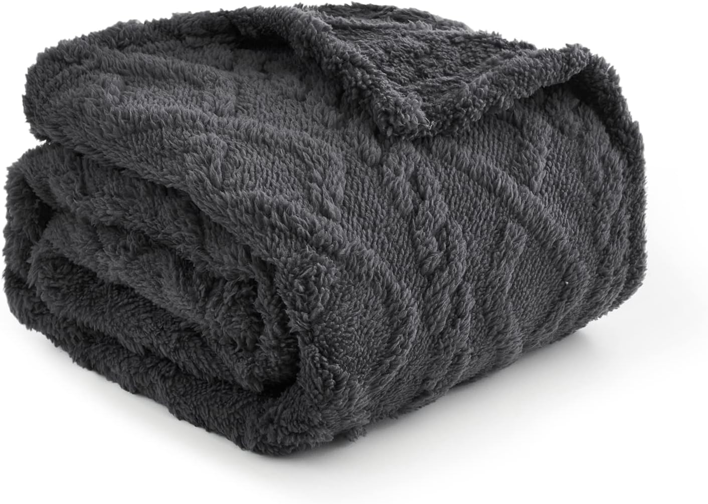 MIULEE Pet Dog Blanket 100x120 cm Fluffy Fleece Fabric Soft and Cute Warm Bed Cover Blanket Throw Washable Sleep Mat for Dogs Cats Guinea Pig Anaimals Large Dark Grey