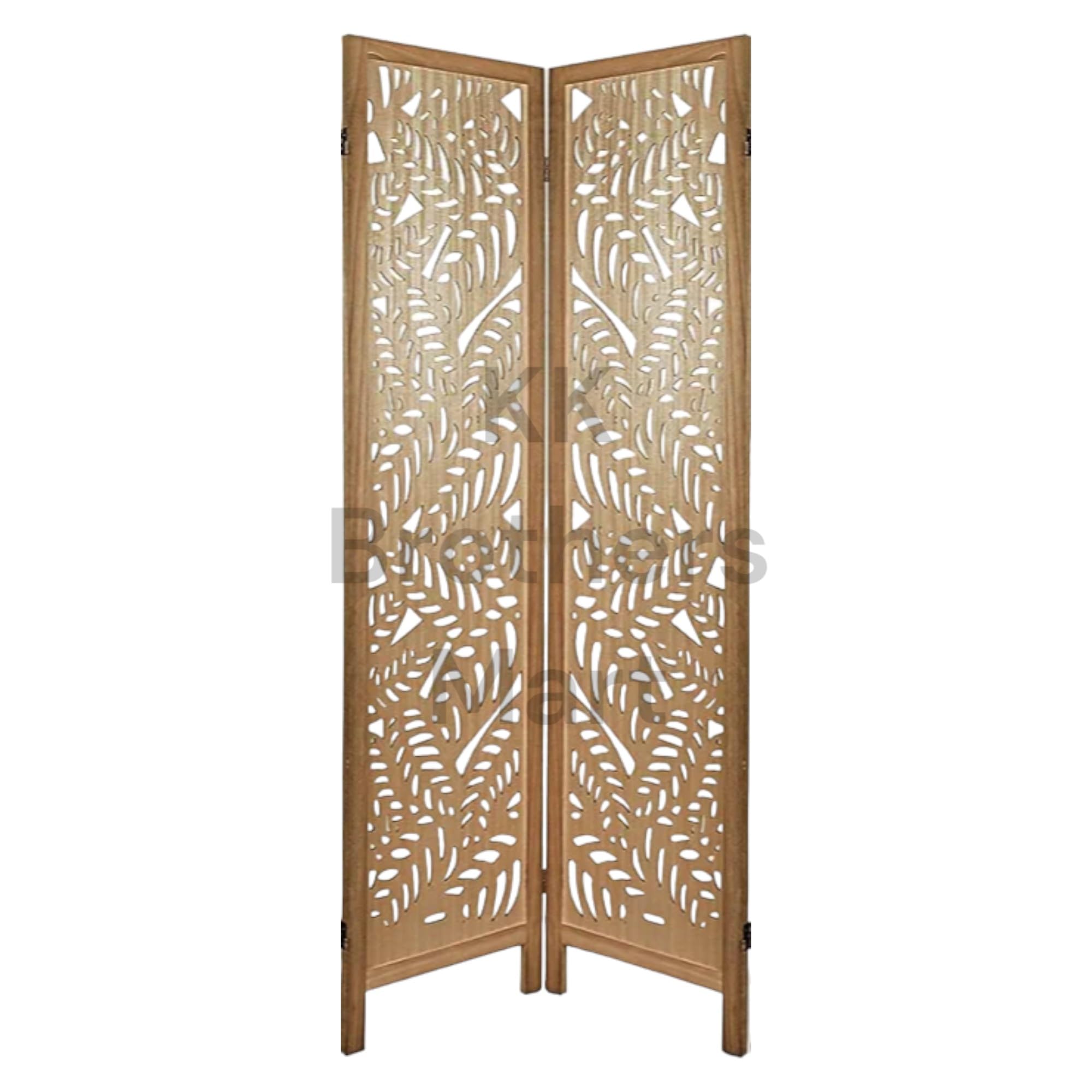 KK Brothers Mart Room Partition for Living Room | Wooden Screen Separator | Wooden Room Wall Divider | Hall Partition Furniture for | Bedroom | Office | Restaurant (2 Panel)