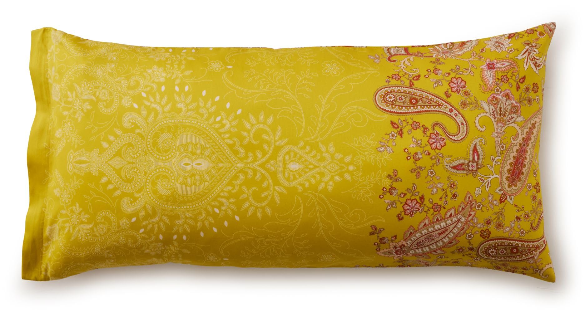 Bassetti Taie d'oreiller en Satin Monnalisa Couleur Ambre Y1 Taille 40 x 80