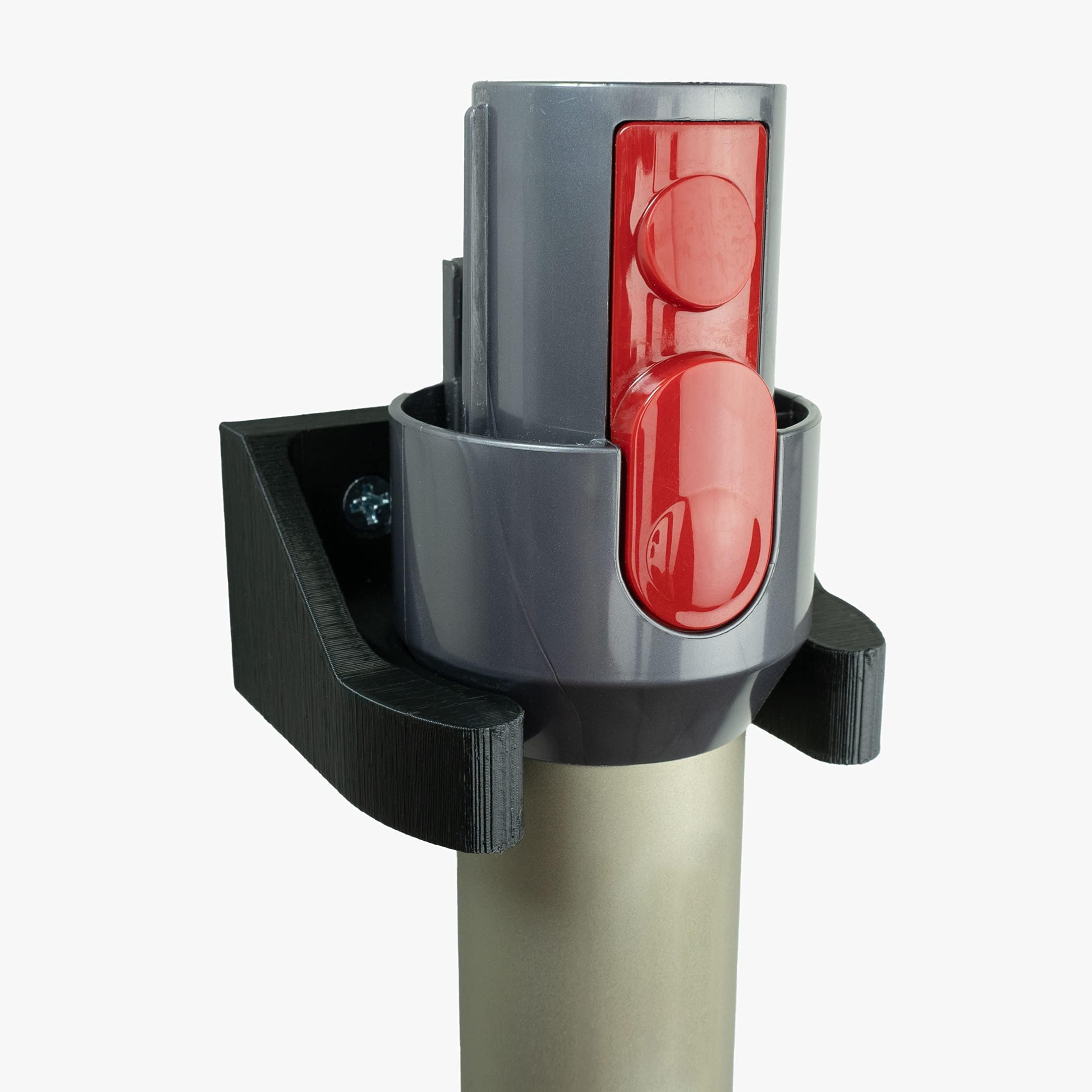 Wall Mount Holder for Dyson Stick Wand Tube V15 V11 V10 V8 V7 Absolute Complete Extra Animal Outsize Detect Stick Vacuum Cleaner, Wall Hook Hanger and Storage, Black (016-B)