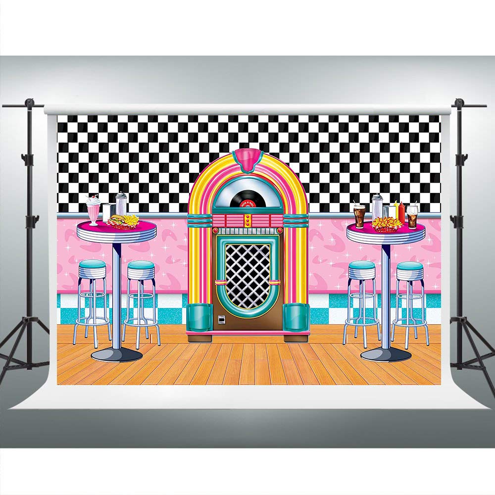Buy Soda Shop Diner Backdrop for Rockin 50s Party 1950s Sock Hop