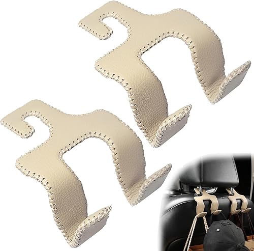 Gancho para bolso para automóvil, ganchos de automóvil 2 en 1 para bolsos y bolsas, 2 ganchos para reposacabezas para automóvil, organizador de