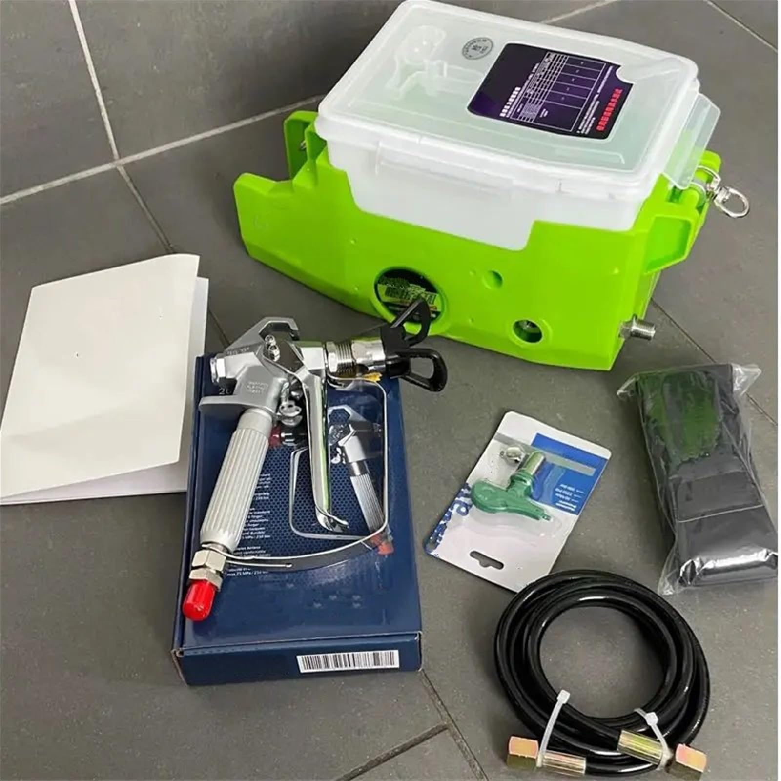 Pistolet Peinture Electrique Pistolet Peinture Car Pulvérisateur Peinture électrique sans air pour Sac à Dos, Machine revêtement par pulvérisation portative(with 2pcs Batteries)