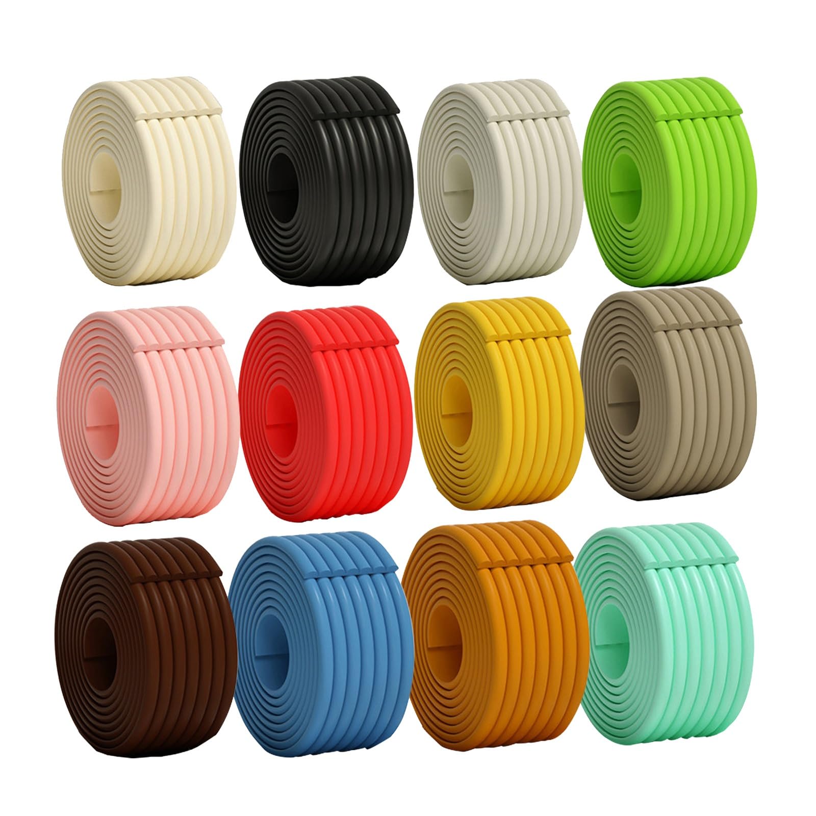 Protector de Borde de Seguridad versátil 12 Colores - Parachoques de Borde a Prueba de niños - W Forma Banda Protectora de Borde Ancho(Yellow,20M)