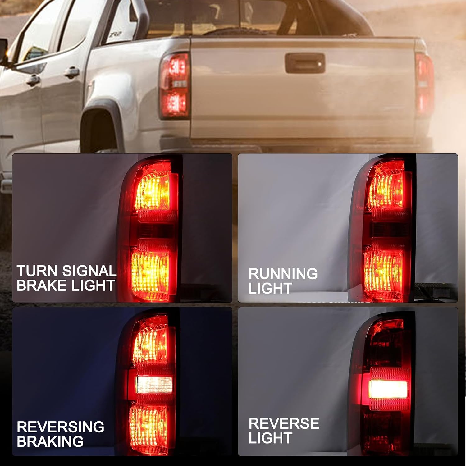JSBOYA Halogen Tail Light Fits for 2015-2022 Chevy Colorado Outer Rear Taillight Assembly OE Direct Replacement with Bulbs Brake Tail Lamp LH (Left Driver Side) 84169777 GM2800270
