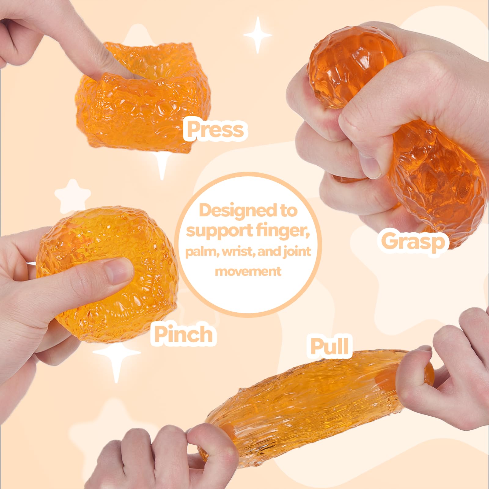 Jiezipeasy Honeycomb Cube Squishy Toy, Soft TPR Gel Stress Relief Squeeze Toy, Slow-Rising Sensory Fidget for Kids & Adults - Image 2