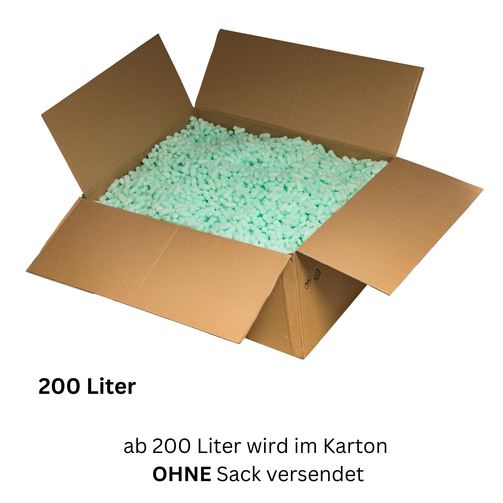 Material de relleno ecológico para embalaje de almidón de maíz, 15 L-400 L (400 litros)