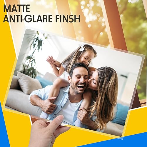 Miniatura 7 de 50 hojas de laminación mate de 8.5 x 11 pulgadas, bolsas de laminación térmica mate (3 mil), 9 x 11-12 pulgadas, láminas de laminado mate tamaño