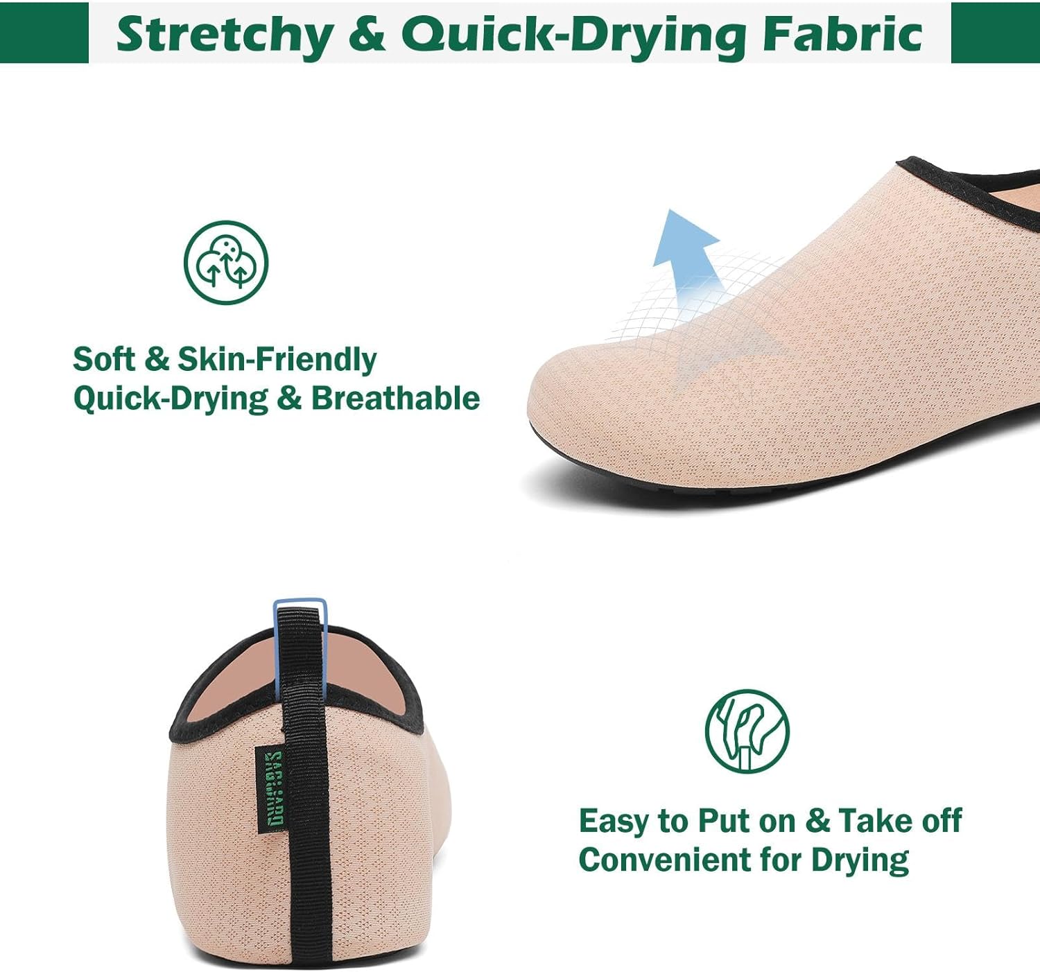 SAGUARO 7 Drainage Holes Quick-Drying Non-Slip Bathing Shoes for Men Women Size 36-47 - Image 4
