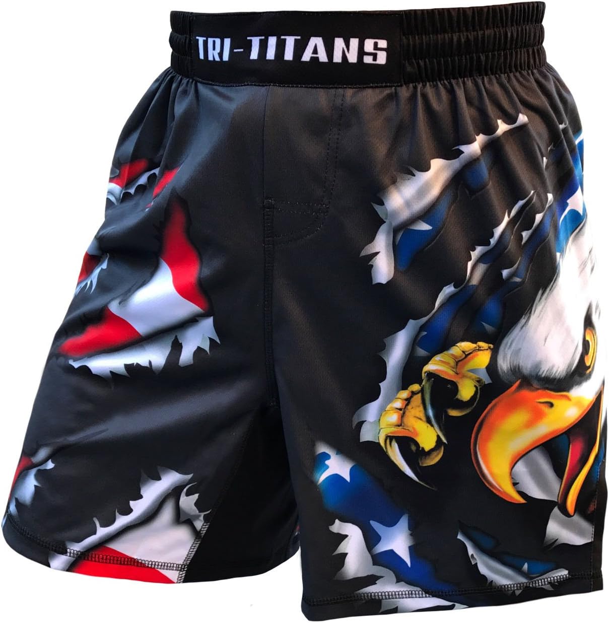 USA Ultimate Eagle Fight Shorts Youths & Mens- Black
