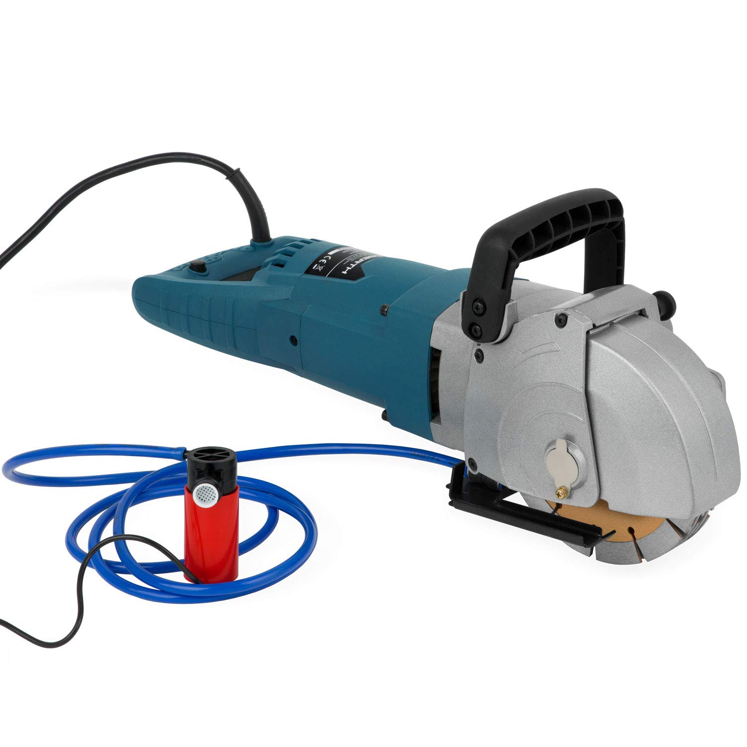 EBERTH Scanalatore da muro scanalatrice per muri 2500 watt, fresa per calcestruzzo, 10 dischi 156 mm, profondità di taglio 5-45 mm, larghezza scanalatura 8-40 mm, attacco acqua, pompa dell'acqua