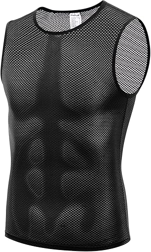qualidyne Camiseta interior de ciclismo para hombre, de secado rápido, sin mangas, para ciclismo, camiseta deportiva transpirable