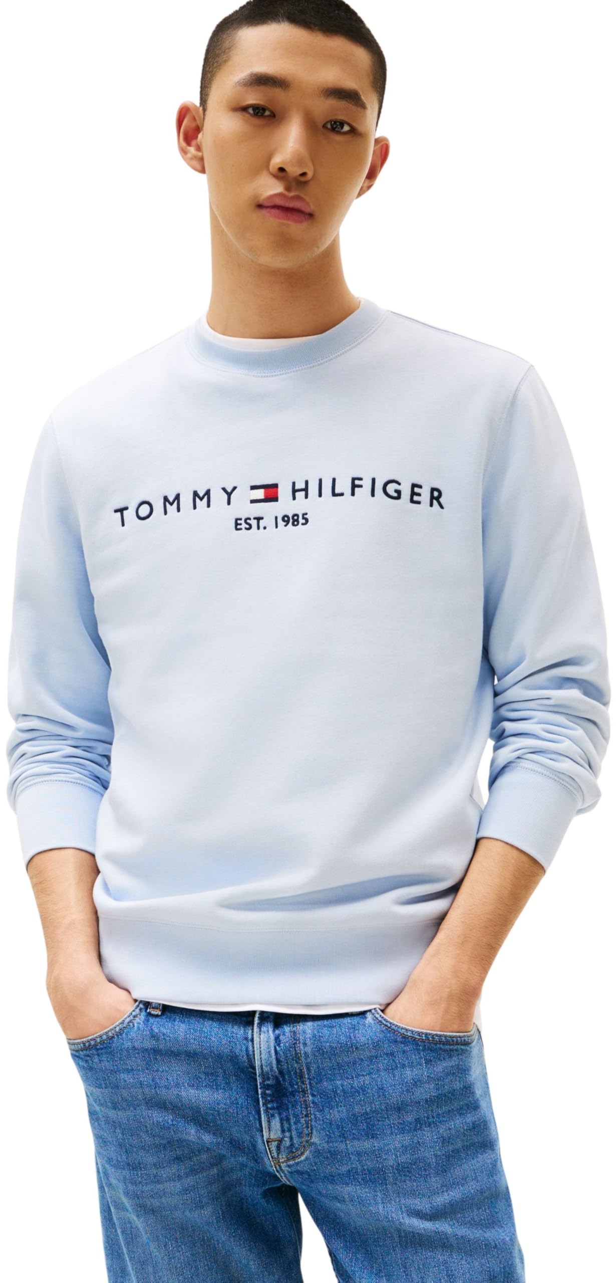 Tommy Hilfiger Herren Tommy Logo Sweatshirt Mw0mw11596 Pullover-Sweatshirt