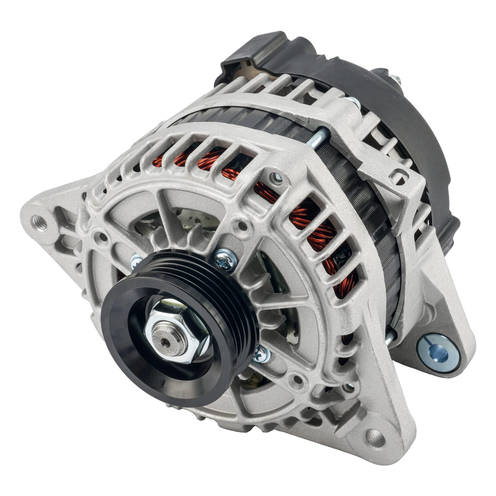 KAX New Alternator Replacement for Hyundai Elantra 2001-2002 for Hyundai Accent 2000-2002 90 Amp,12V,CW,S4 Groove Pulley,Replace for 13839N