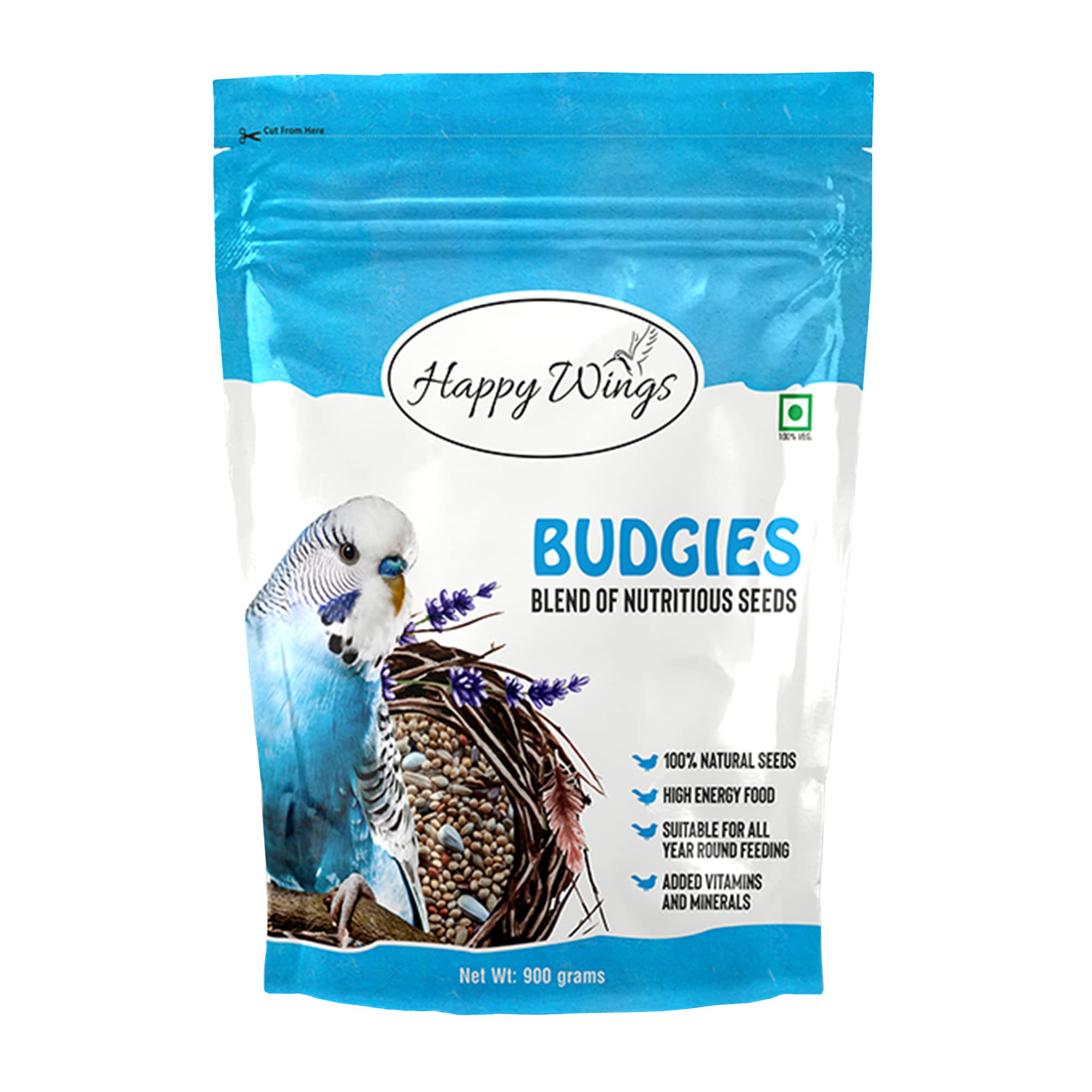Happy Wings Budgies Bird Food - 900 GRAMs Pack of Mix Seeds -Suitable For Budgies, Love Birds, Finches,Canaries, All Life Stages (B09XMD5KSN) Amazon Price History, Amazon Price Tracker