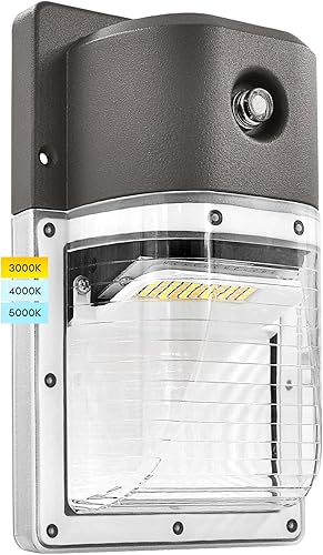 LUXRITE Paquete de luces LED de pared de 26 W con foto 3120 lúmenes 3 colores seleccionables 3000 K  4000 K  5000 K luces de pared al aire libre del