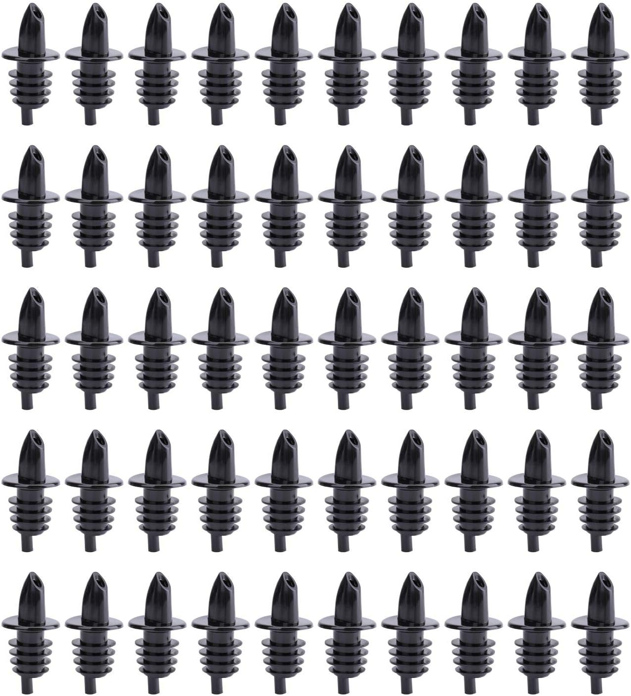 Hedume 50 Pack Bottle Pourers, Free Flow Pourers, Liquor Bottle Pourers Perfect for Pubs, Clubs, Restaurants, Bars, Coffee Shops and Diners