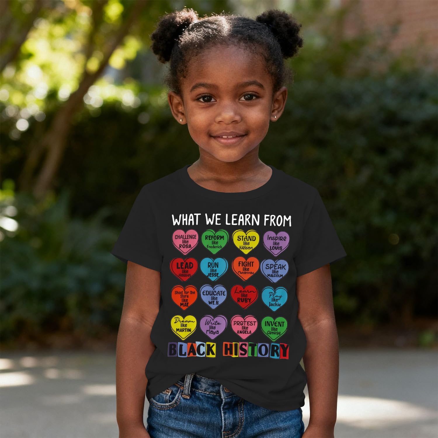 Ritatte Black History Juneteenth Shirts for Toddler Boy Girl Heart Graphic T-Shirt Inspirational Historical Figures Tee Top - Image 4
