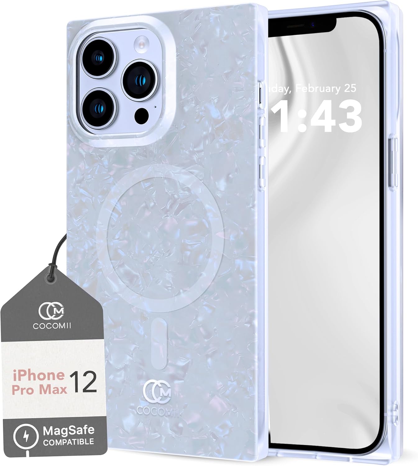COCOMII Rectangle Case for iPhone 12/12 Pro, Compatible with MagSafe, Chestnut Tortoiseshell