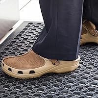 Vista 3 de Restaurantware Serve Secure - Tapete para restaurante de 36 x 24 pulgadas, 1 alfombrilla de drenaje de borde biselado, con agujeros, antideslizante