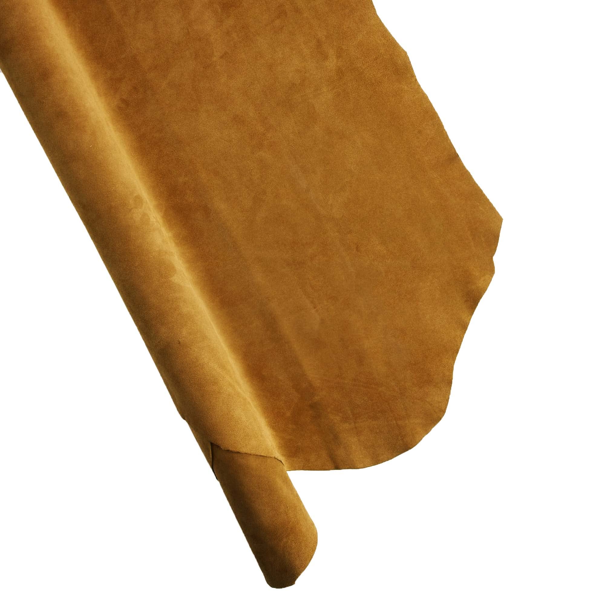 European Leather WorksELW Chap Splits Suede 4-5 oz (1.6-2mm) Toast, Pre-Cut Piece 4-6 SQ FT - Split AB Grade Cowhide - Perfect for Auto, Garments, Chaps, Bags, Vest, Aprons, Saddles, Moccasins