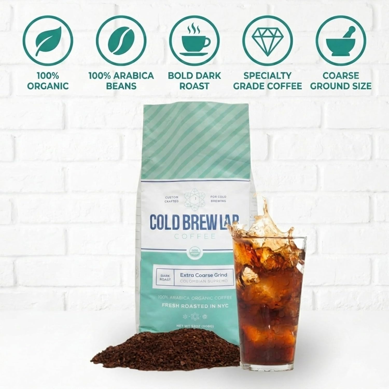 Cold Brew Organic Coarse Ground Coffee, Colombian Supremo — image 4