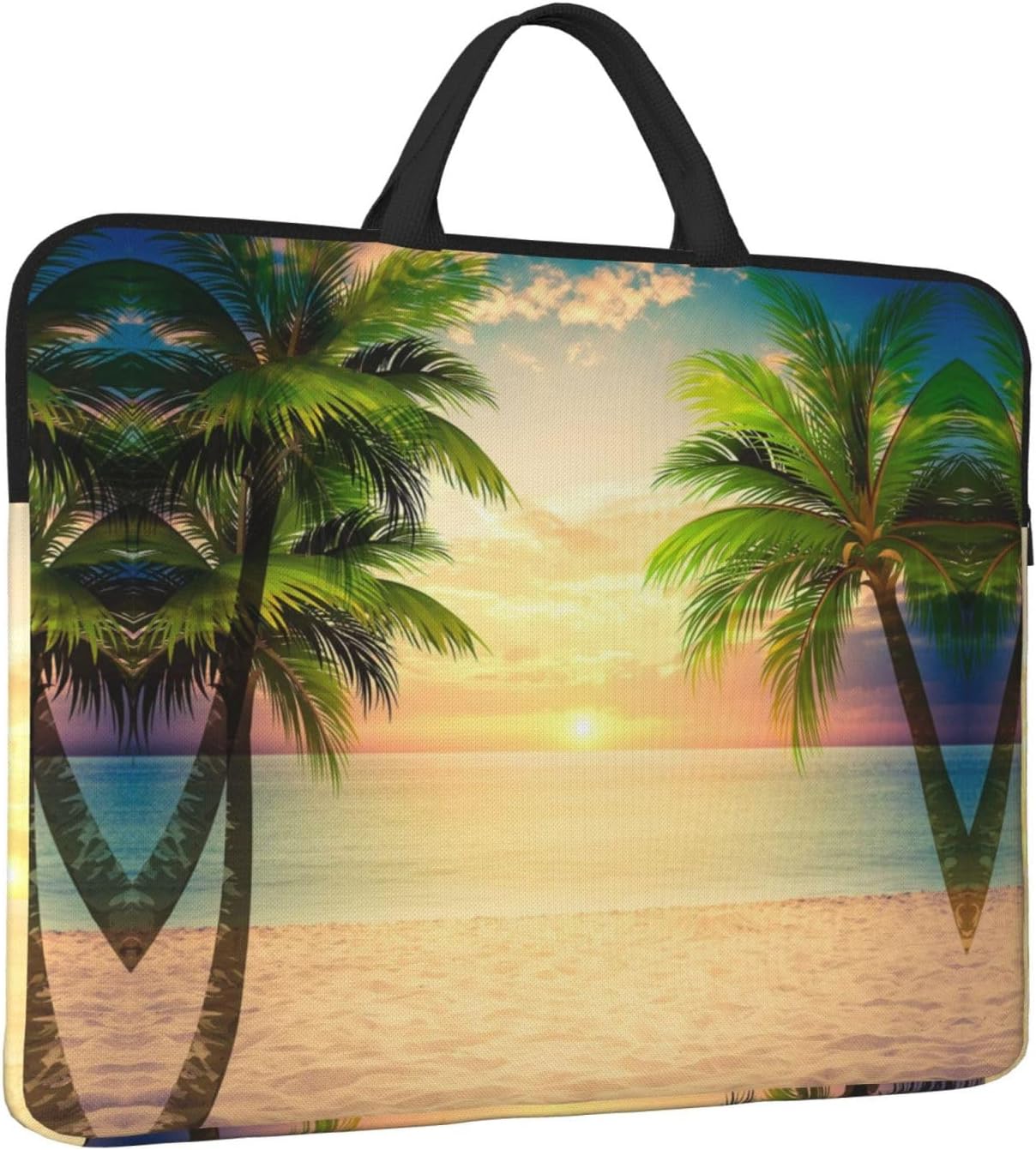 Beach Sunset Print Protective 14 Inch Laptop Case,Laptop Sleeve with Handle Compatible,Carrying Computer Bag