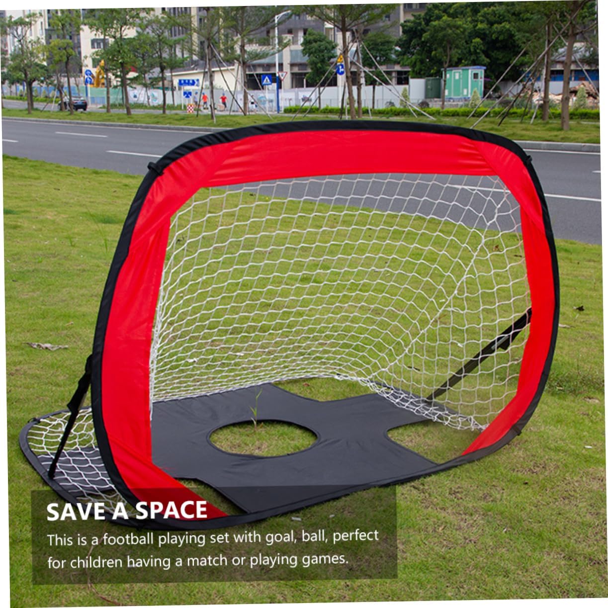 Foldable Soccer Goal for Boy Girl Portable Goal Net Frame Oxford Fabric Great for Family Activities and Sports Practice