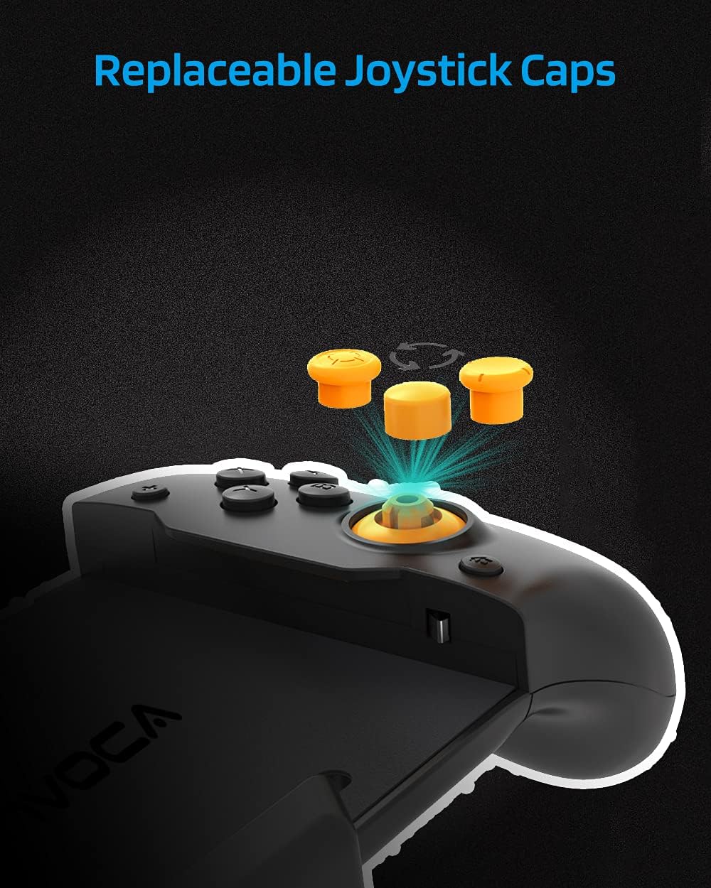 [Upgraded] KINVOCA Switch Controller for Nintendo Switch, Ergonomic Handheld Controller with Motion Control, Dual Motors and Three Analog Sticks