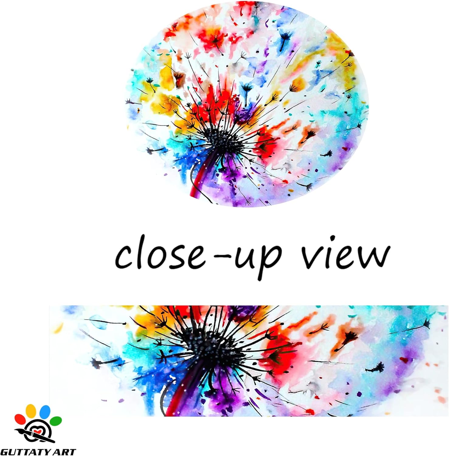 GUTTATY Dandelion Canvas Wall Art, Plant Dandelion Wall Art, Watercolor Dandelion and Seeds Canvas Prints for Bedroom Wall Decor, Modern Dandelion Wall Pictures for Living Room Decor 12x18 Inches Dandelion Artwork05 12x18 Inches