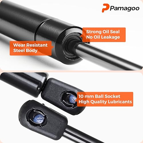 Miniatura 28 de Puntales de elevación de gas de 12 pulgadas, C16-10788, 35 libras; para cámper Leer, Snugtop, ventana trasera de cámper, tapa de caja