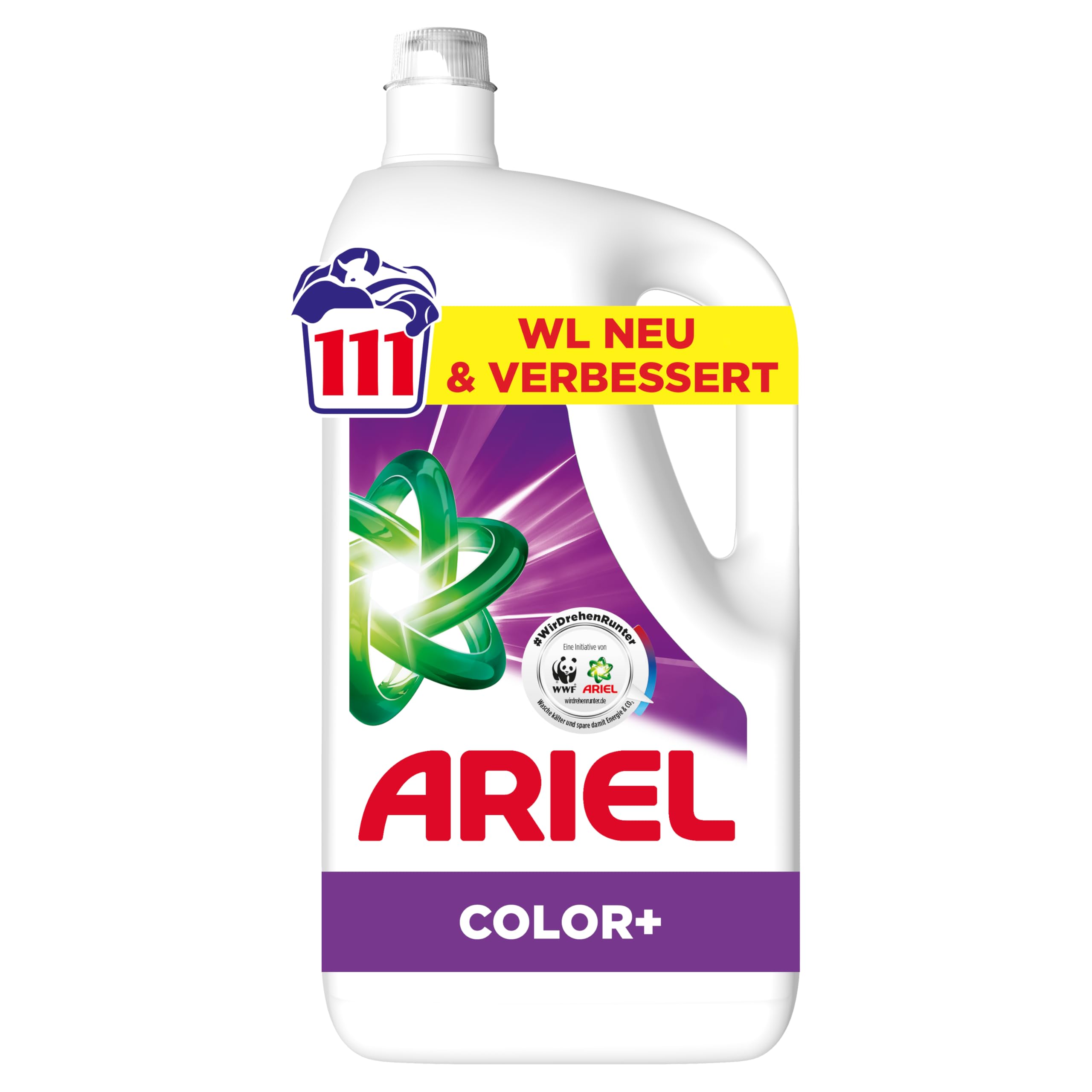 Ariel Płynny detergent, 111 prania, Color+, plama-weg Power przy 1. praniu, nawet w zimnej wodzie