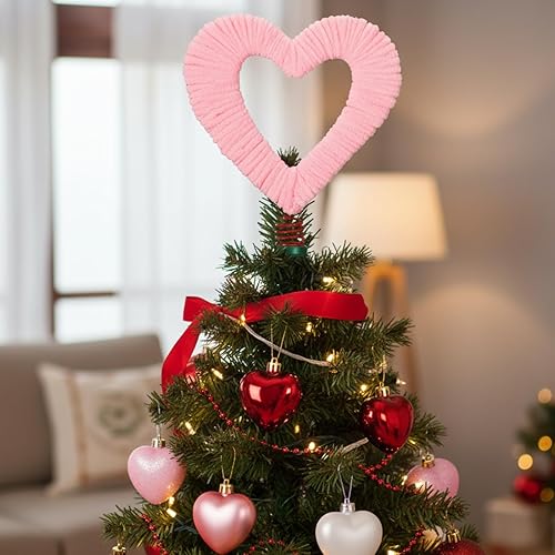 Miniatura 7 de 2 adornos para árbol del día de San Patricio de 7 pulgadas, decoración romántica de terciopelo rosa corazón verde trébol decoración romántica para