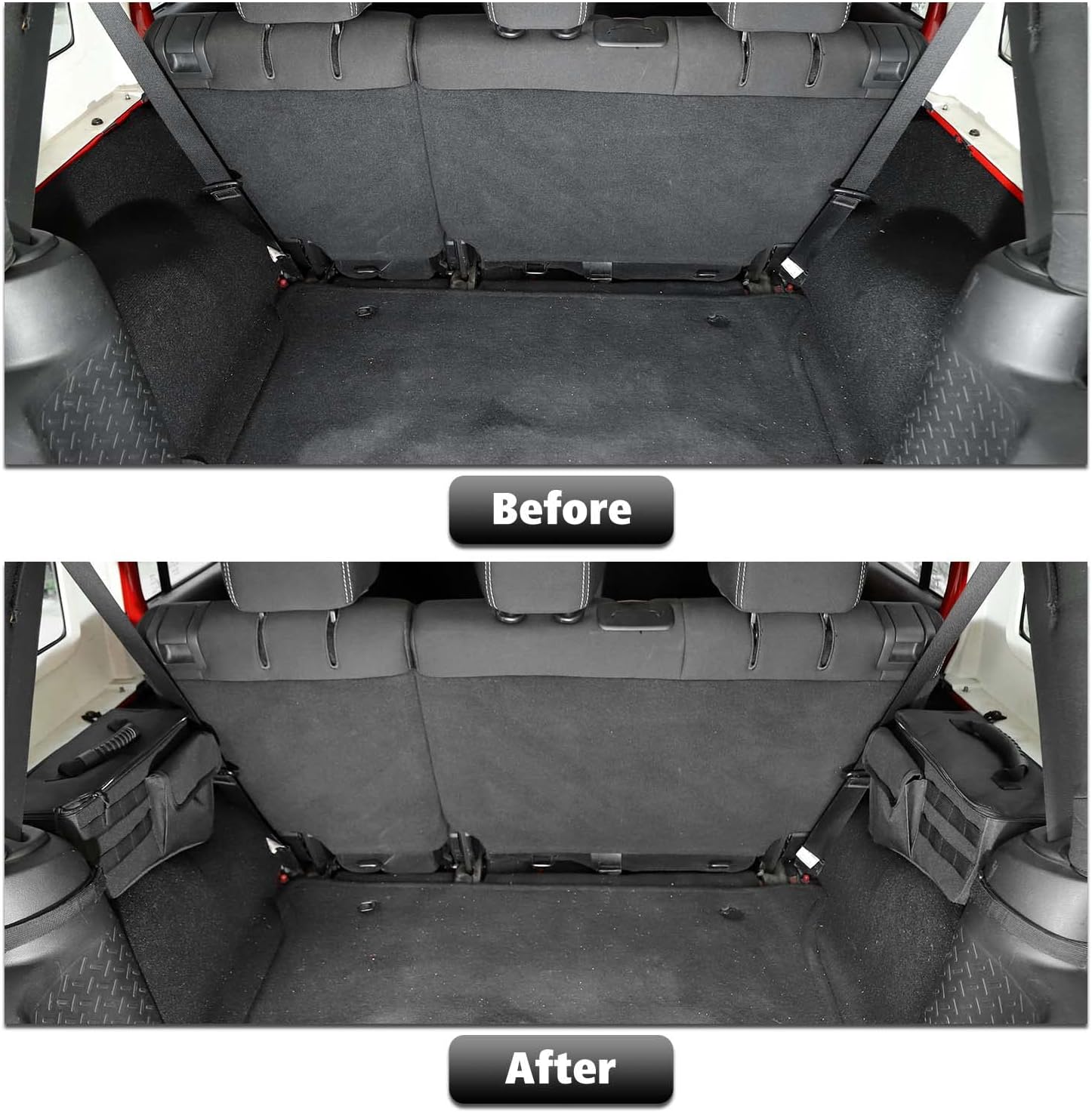 RT-TCZ Storage Bag Rear Trunk Organizer Interior Accessories for Jeep Wrangler JK & Unlimited 4 Door 2007-2017,2PCS
