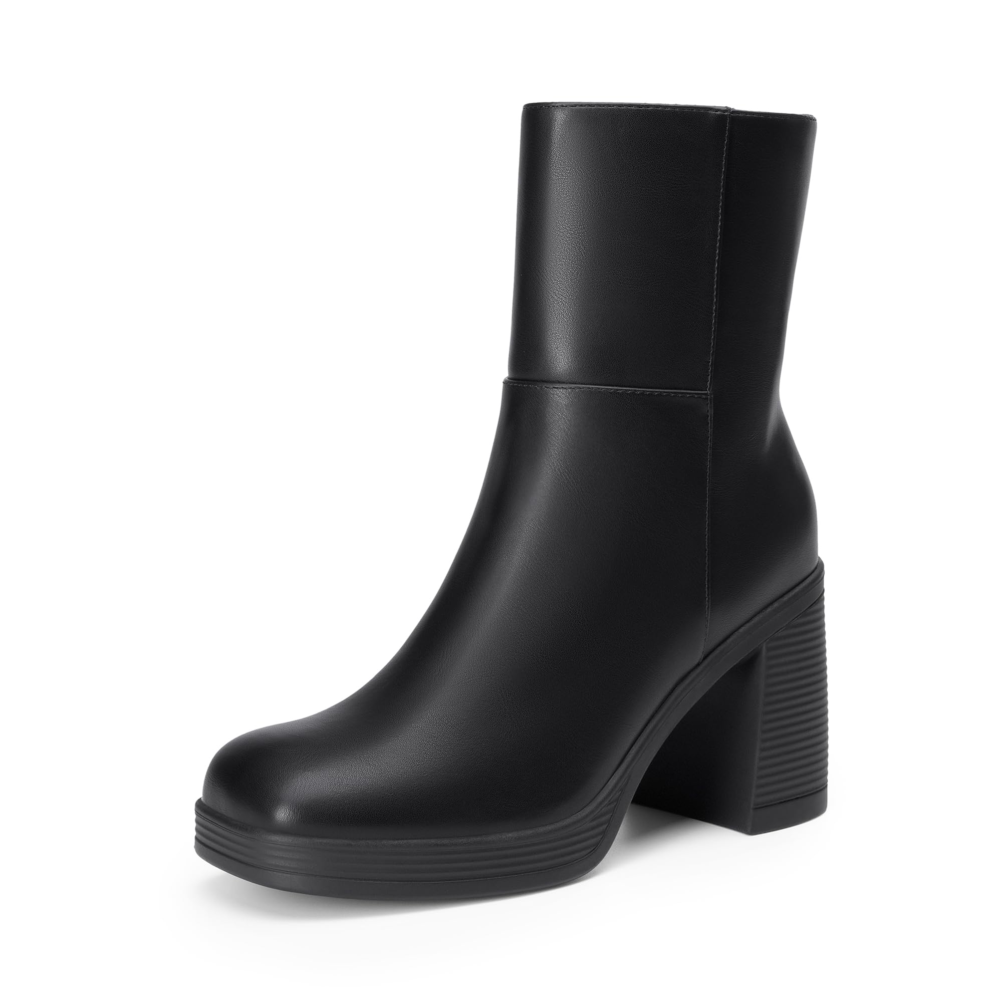Women's Platform Gogo Ankle Boots Chunky Shoes