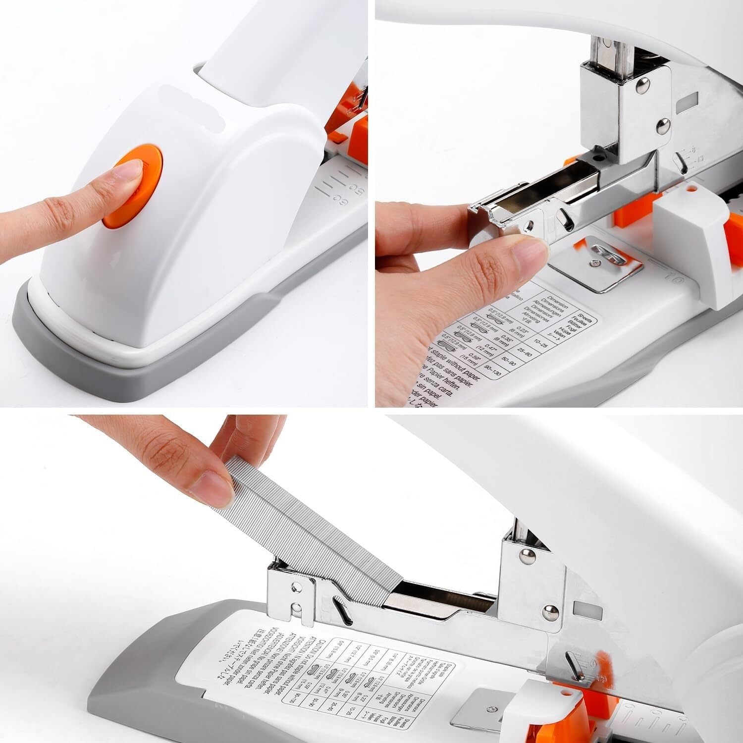 Cucitrice da Scrivania Cucitrice for Ufficio di Grandi Dimensioni, Resistente E di Base, Raccoglitore Grande E Spesso for Risparmiare Manodopera Spillatrici per Ufficio