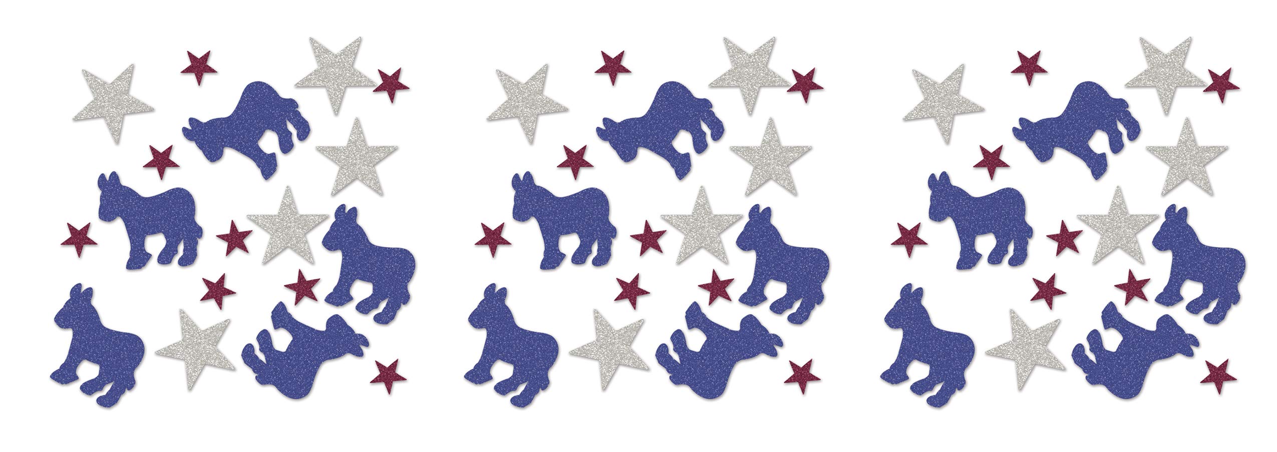 Beistle Democratic Deluxe Sparkle Confetti 1.5 Ounces Patriotic Voting Decorations Political Election Party Supplies Independence Day 4th Of July Tableware, Red/Silver/Blue