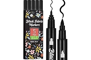 Dual-Tip Black Fabric Markers: Unleash Your Creativity on Clothes, Bags, Hats, and More