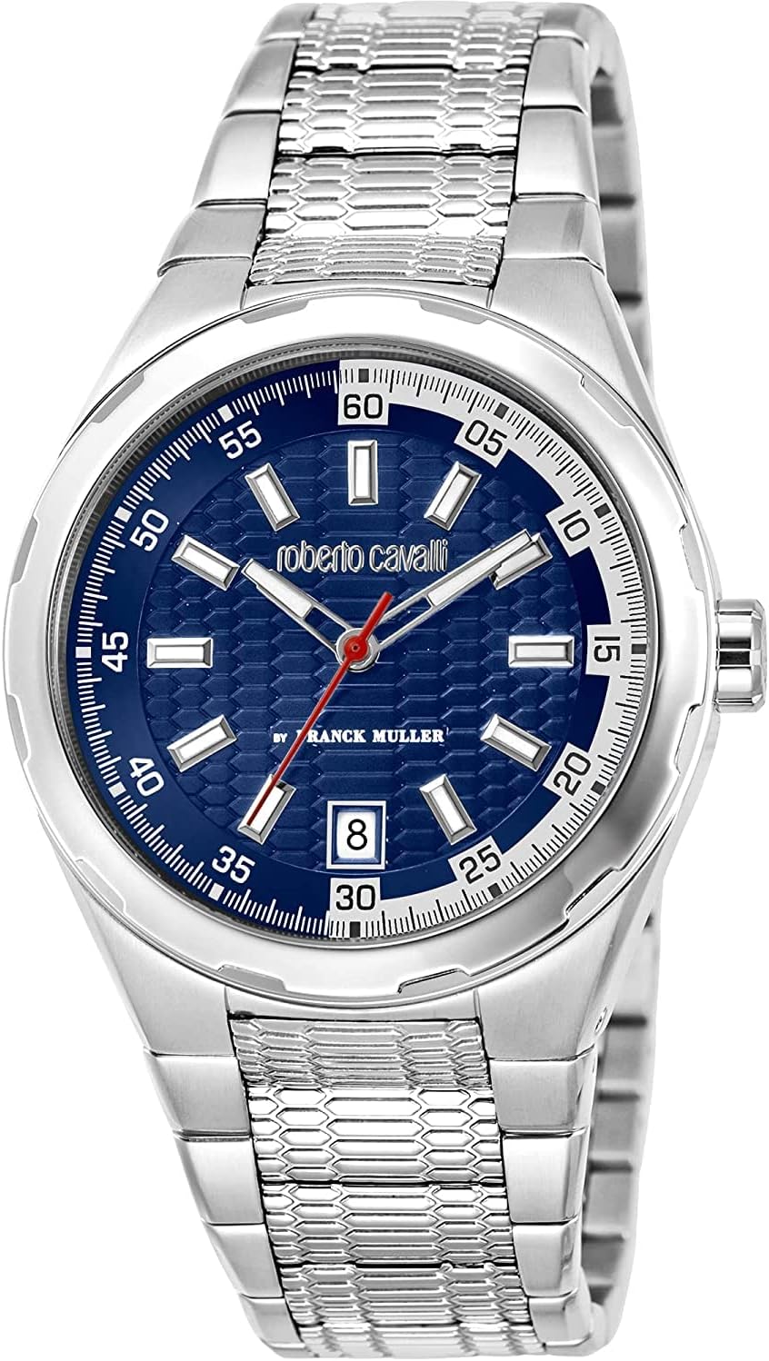 by Franck Muller RV1G175M0051 3 Hand Stainless Steel Watch for Men, Blue/Silver