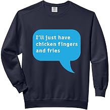 Funny Chicken Fingers Tenders and Fries Kids Meal Fast Food Comfort Colors Adult Sweatshirt