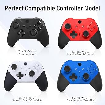 Complete Component Pack For Xbox Elite Series 2, Elite Series 2 Controller Accessories With Carry Case 4 Thumbsticks, 4 Paddles, 1 Data Cable, Charging Dock and 1 Adjustment Tool - Blue