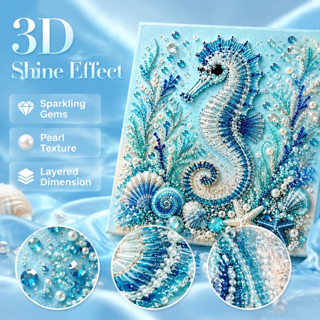 Ocean Pearl Art DIY Kit - Create Stunning Coastal Decor -3 Ocean Pearl Art DIY Kit - Create Stunning Coastal Decor -3