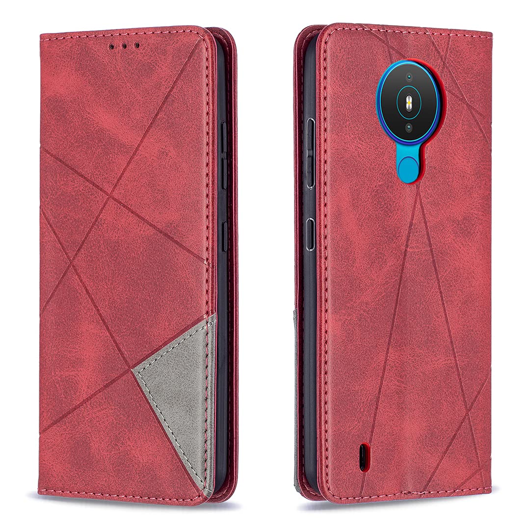 Custodia a portafoglio per Nokia 1.4, in ecopelle con doppia