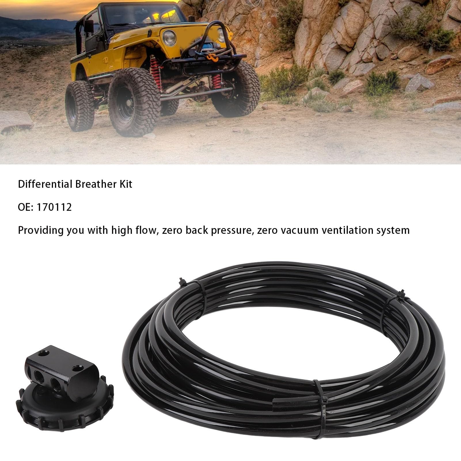 Bediffer Das Differential-Entlüftungsset Sorgt für eine Effiziente Druckentlastung und Verbessert die Belüftung für Mehr Zuverlässigkeit des Fahrzeugs. Ideal für Offroad-Enthusiasten