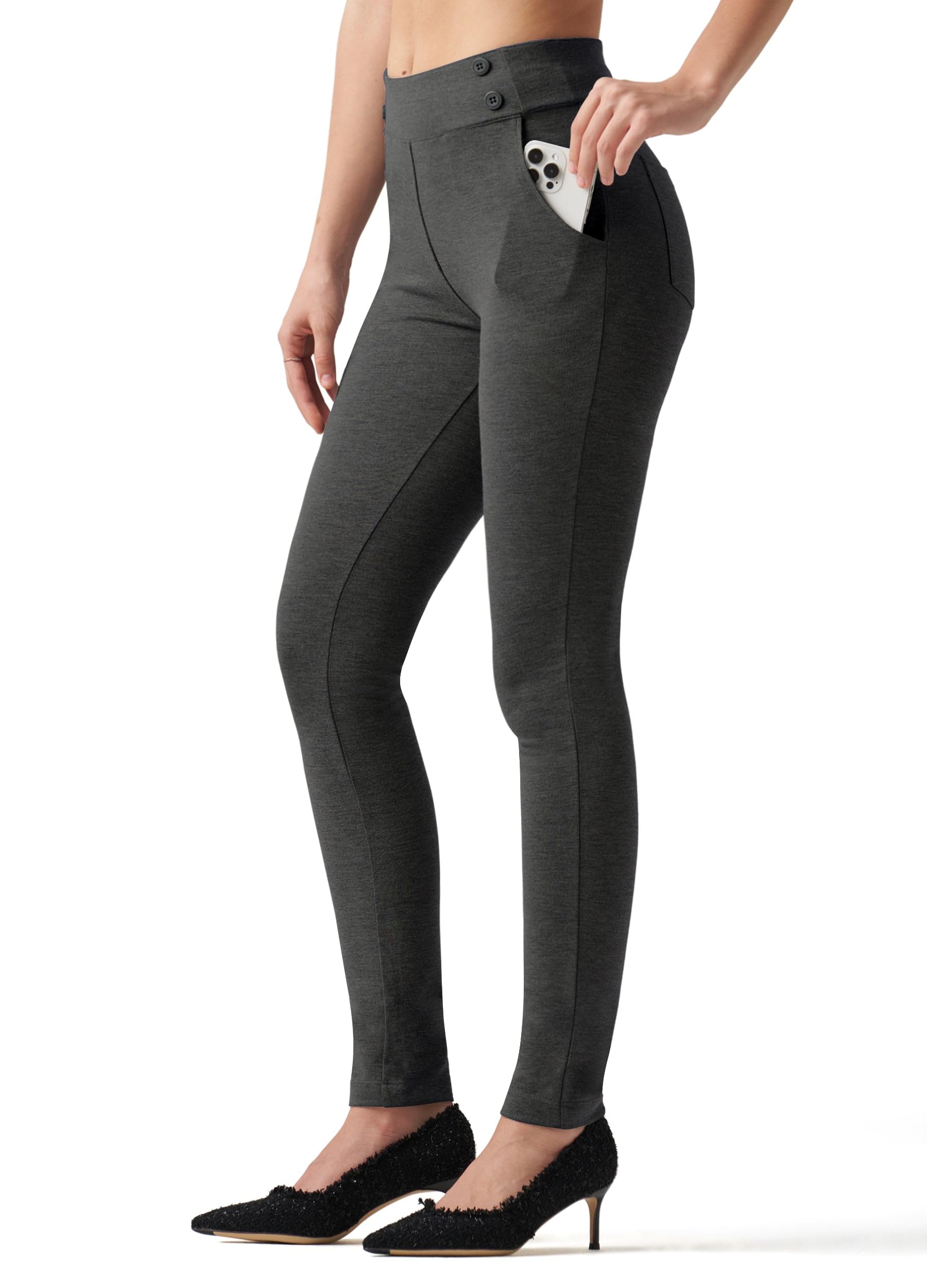 Willit Women's Yoga Dress Pants Skinny Work Slacks Leggings Stretch Office Pants High Waisted Business Casual Pants 27"/28"