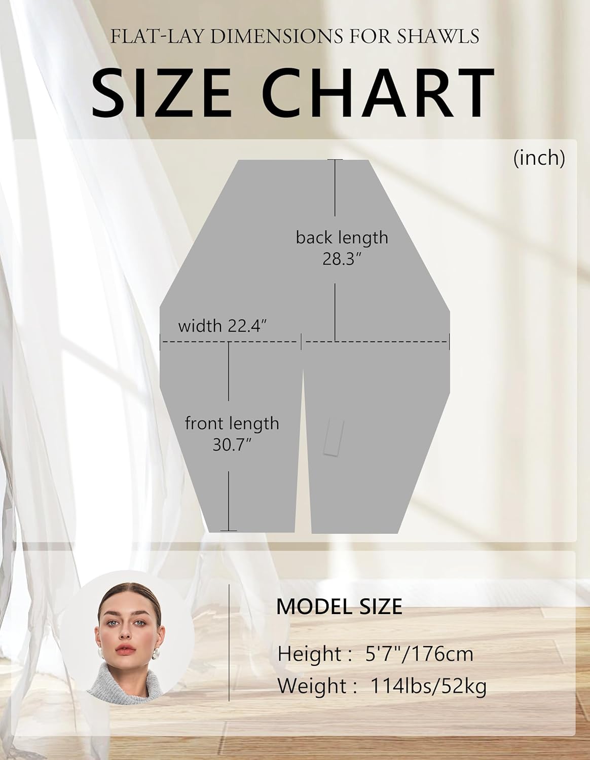 PULI Women's Elegant Shawl Wraps Soft Open Front Poncho Sweater for Spring Fall Winter - Image 6