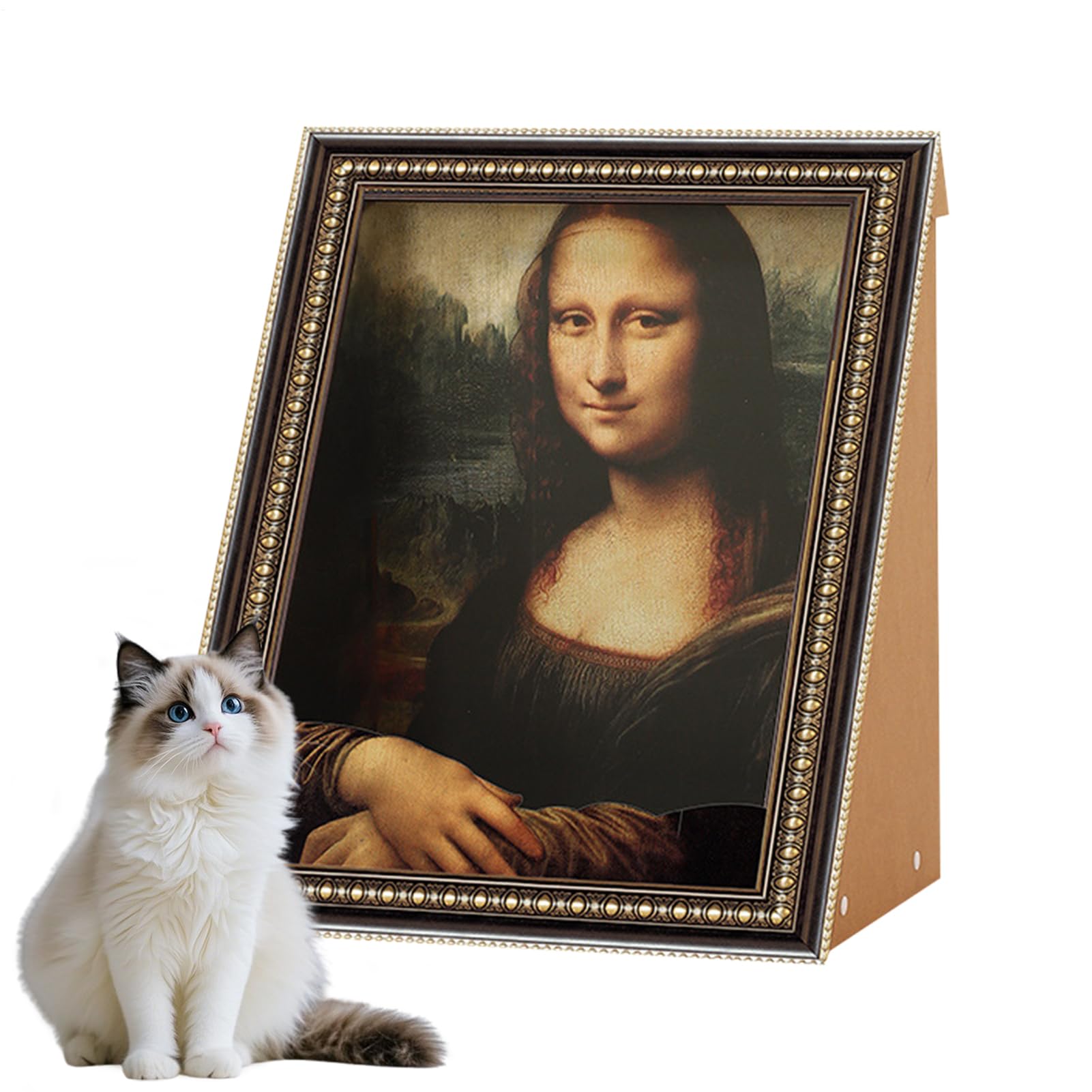 Rascador de cartón para gatos Cama para gatitos con forma de marco | Afilador de Uñas para Gatitos para Dueños de Mascotas, Entrenadores, Hogar, Oficina, Salón, Estudio, Refugios