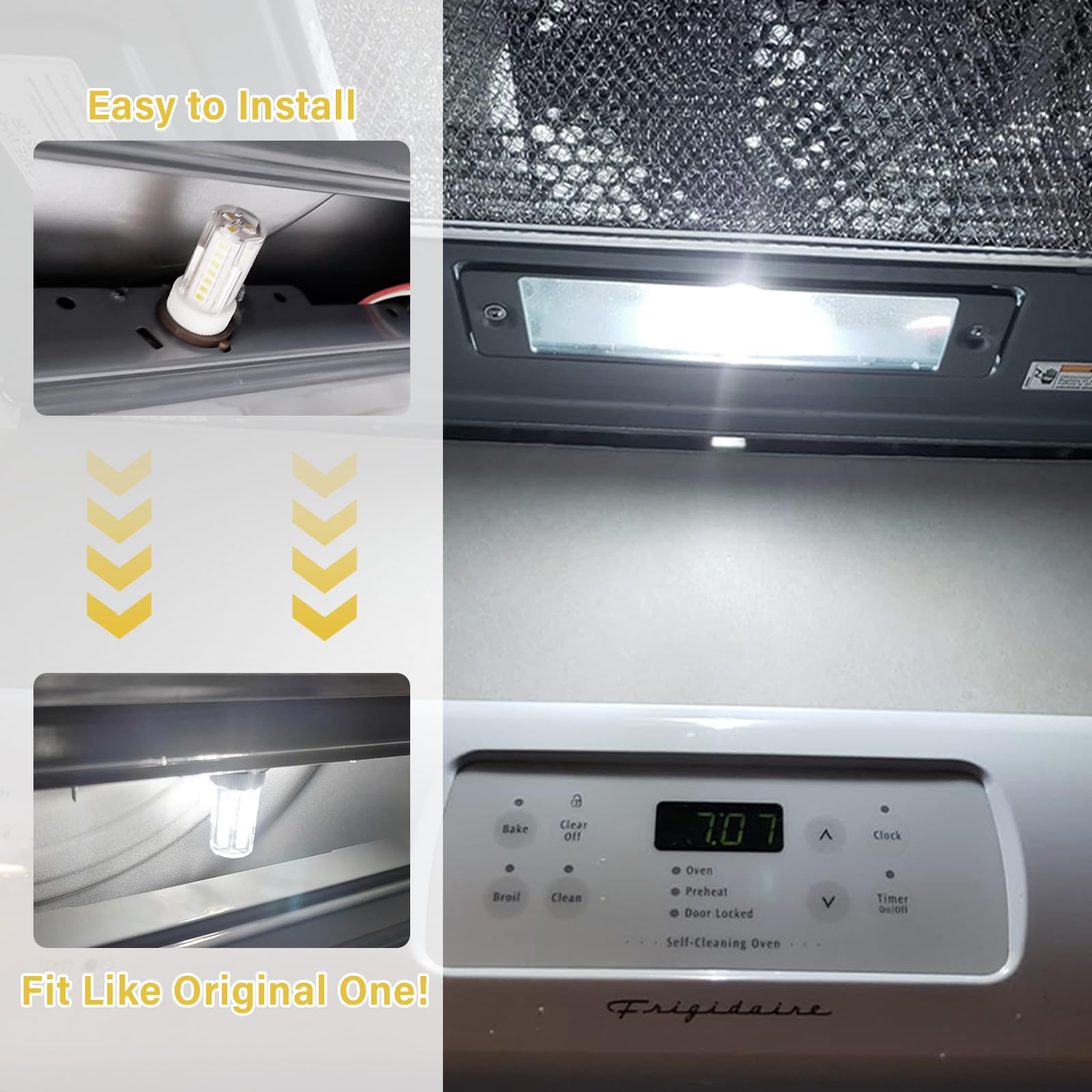 Bombillas LED de microondas debajo del capó equivalente a 40 W, bombilla LED E17 regulable para sobre estufa, campana extractora, refrigerador, bombilla LED de 4 W 400 LM, luz blanca diurna de 7