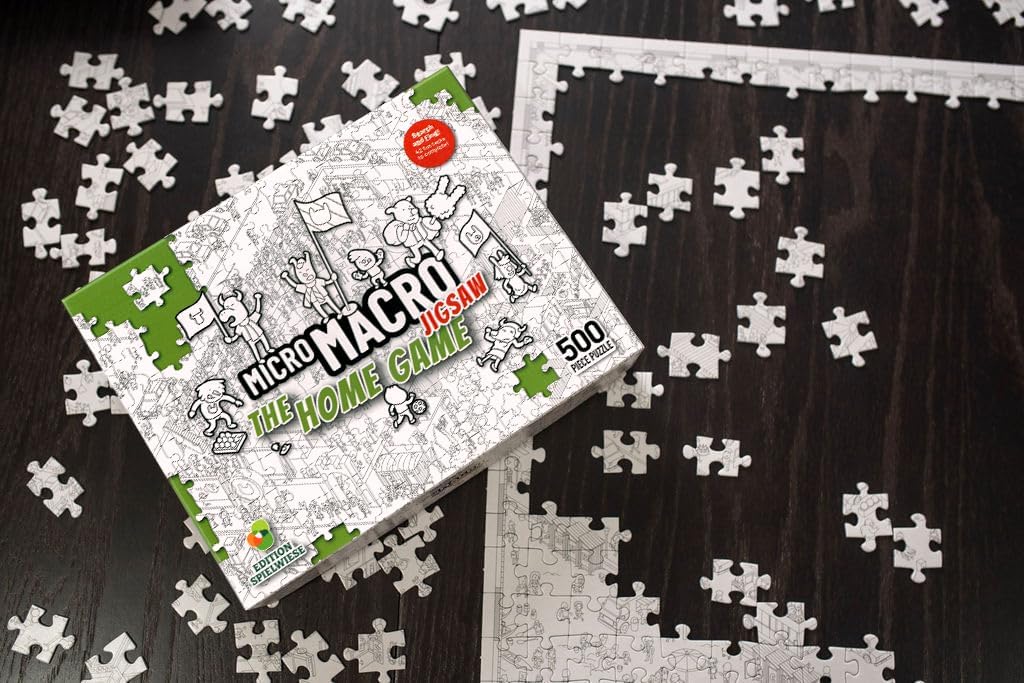 MicroMacro Jigsaw: The Home Game | 500 Piece Mystery Puzzle Game for Kids & Adults | Build The Soccer Stadium, Find Hidden Objects & Solve Mysteries | Search and Find Challenge | Ages 8+ | 1 Player